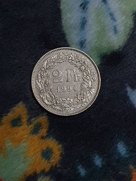 Monedă de 2 FR elvețieni pentru colecționari
