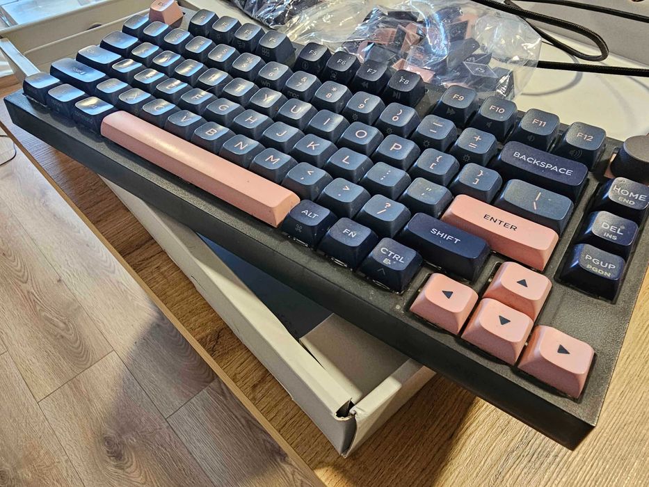 Механична - Оптична клавиатура Skyloong GK75 Lite Gasket (Gateron Optical Black) | Hot-Swap, Knob