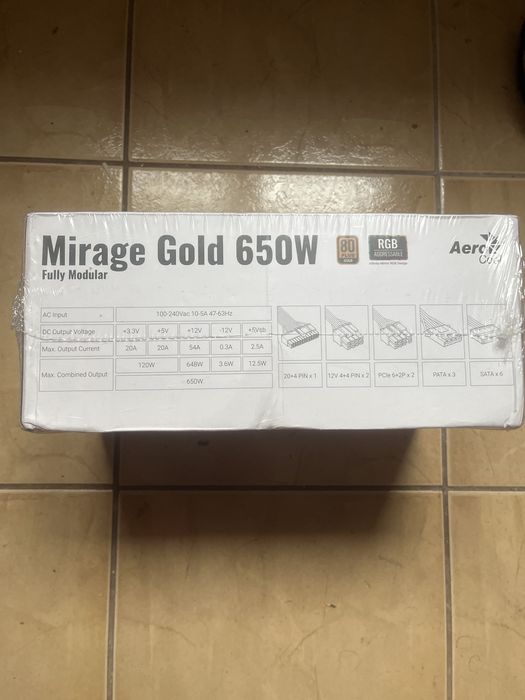 Vand AeroCool Mirage Gold 650w Fully Modular