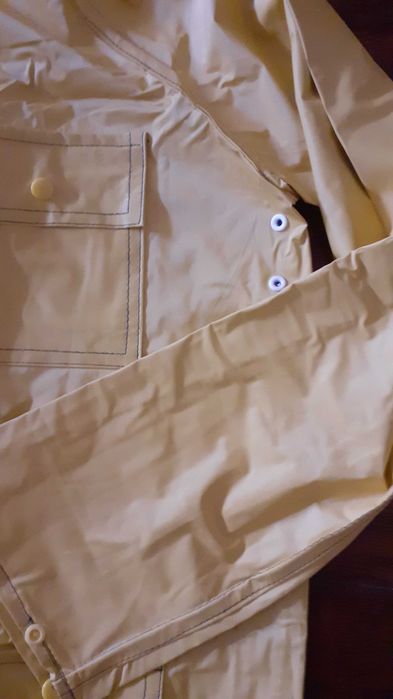 дъждобран качествен XL за многократна употреба, цвят жълто/син, плътен