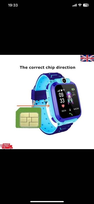 Смарт часовник със Сим карта за момиче 15€