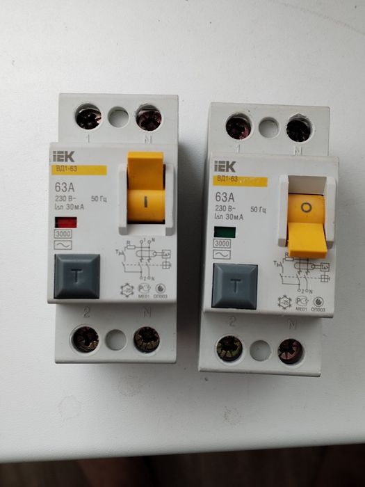Выключатель дифферециальный УЗО 63А