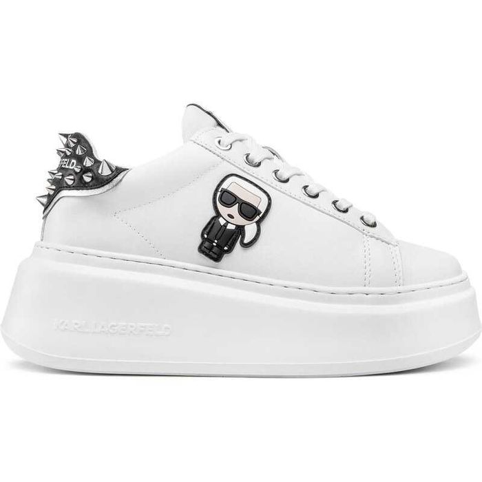 KARL LAGERFELD № 39 – Дамски кожени кецове с капси и лого нови с кутия