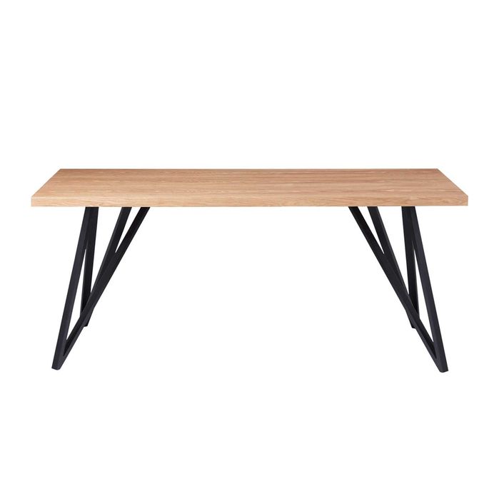 Трапезна маса HM9467, Метална основа, MDF плот, 180x90x75 см