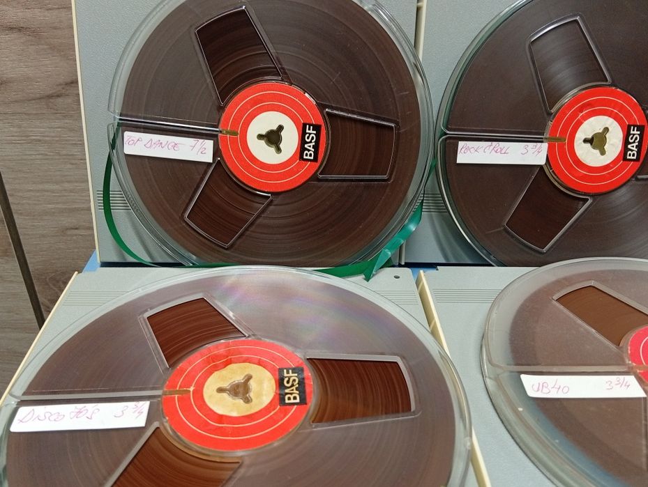 BASF 18 cm lot 7 buc role magnetofon cu muzica inregistrata bine