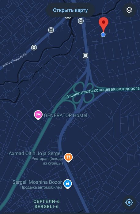 Участка сотилади Сергилида 5.7 сотук