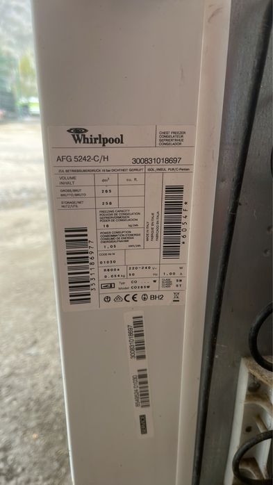 Фризер ракла Whirpool