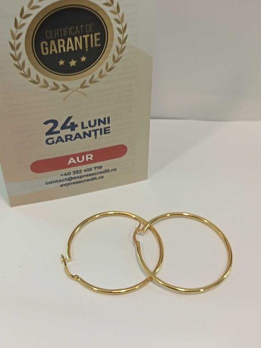 (AG41) Cercei aur, 18k b4119.4.43 Certificat de garantie