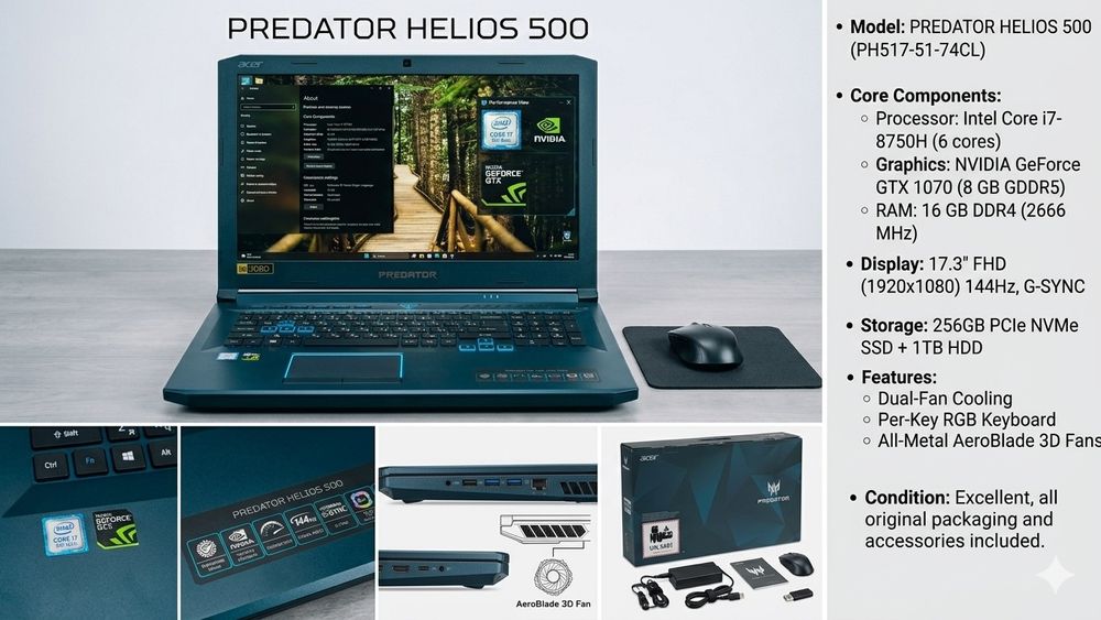 Срочно! Игровой монстр Acer Predator Helios 500 по отличной цене