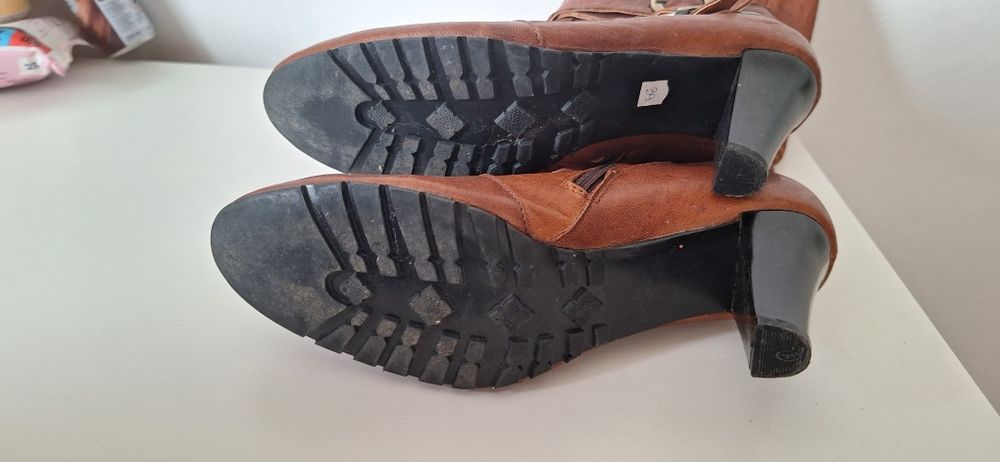 Високи ботуши от естествена кожа, българско производство