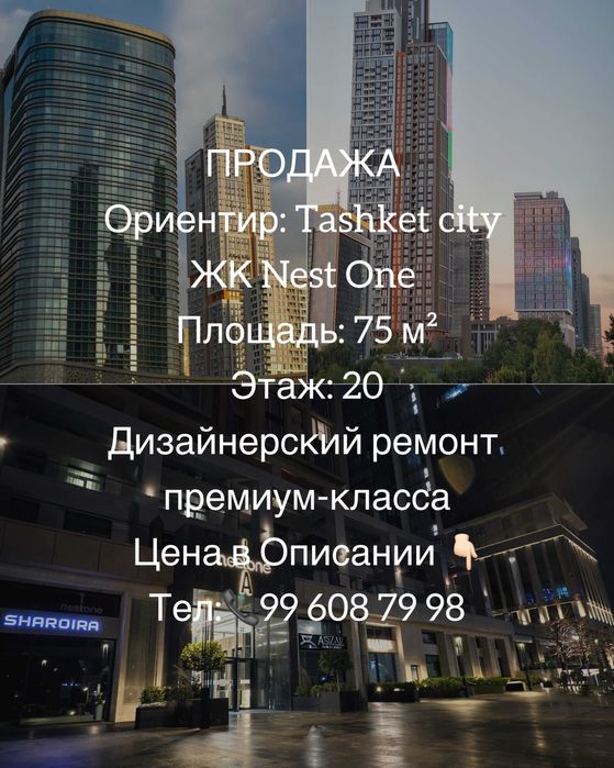 Nest One, Tashkent city, Авторский проект, Срочно Tashkent City Mall