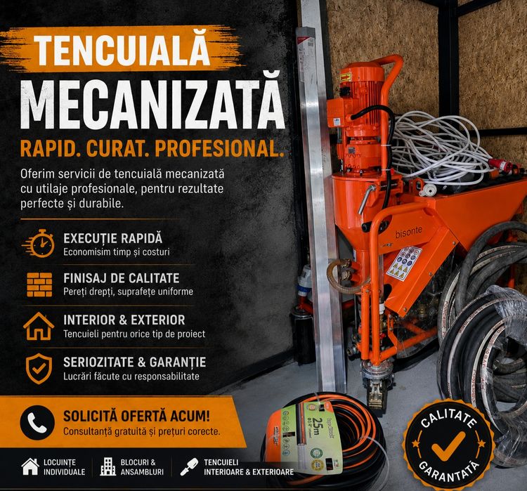 Tencuiala mecanizata - rapid, drept si de calitate
