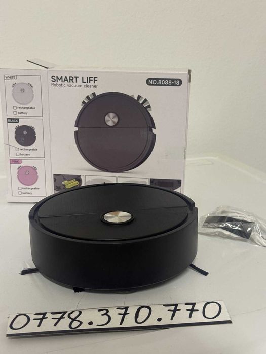 Aspirator robot compact cu perii laterale si incarcare USB