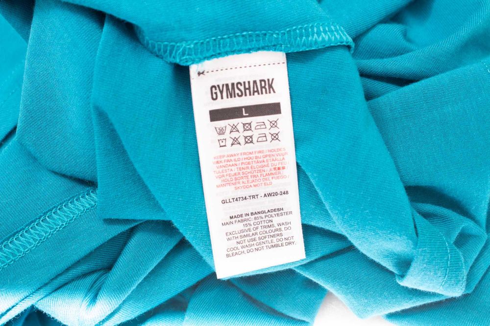 Gymshark мъжки блуза с дълъг ръкав синя за фитнес и спорт L