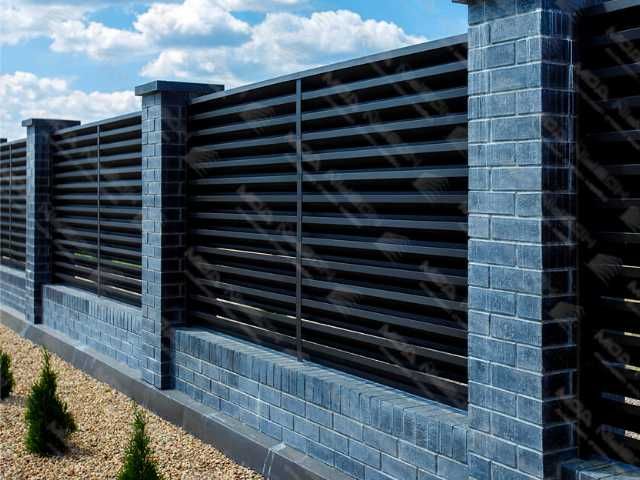 Забор жалюзи горизонтальный