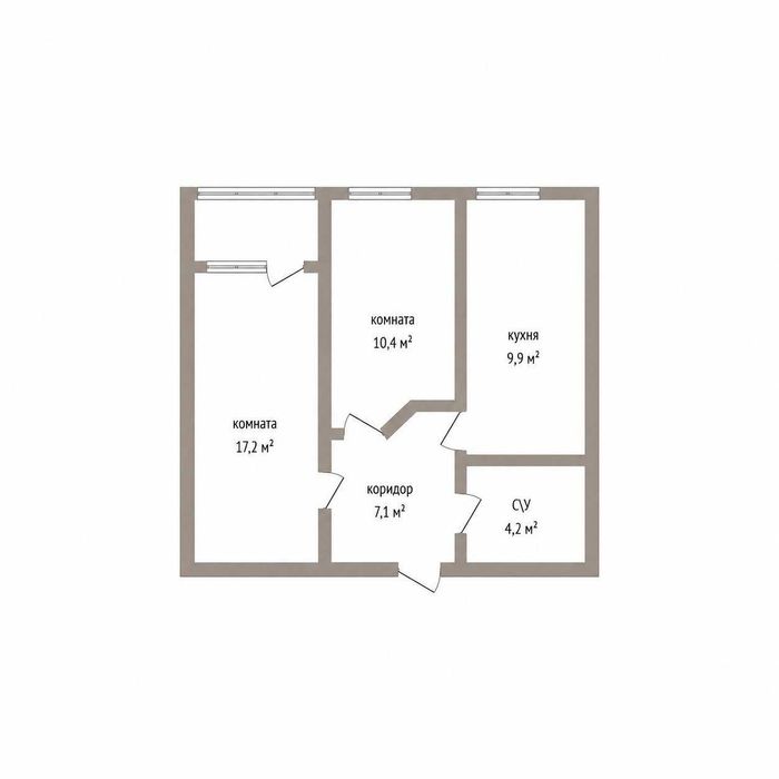 Продажа 2-комнатной квартиры юбилейный 41