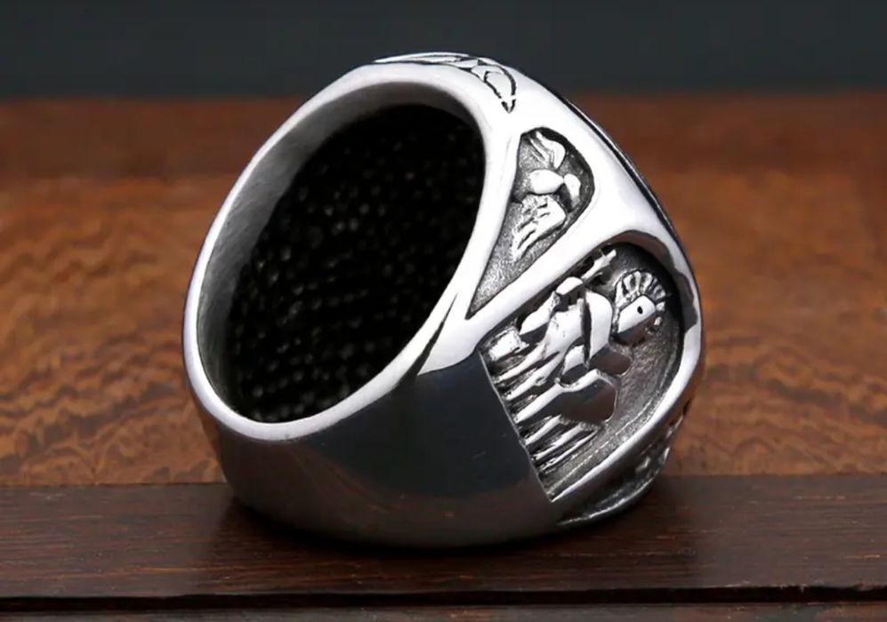 Тамплиерски пръстен от медицинска стомана размер 11