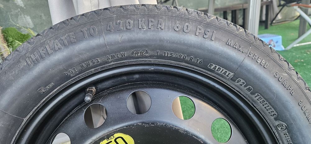 Rezerva slim BMW  5x120  T115/90 R16
