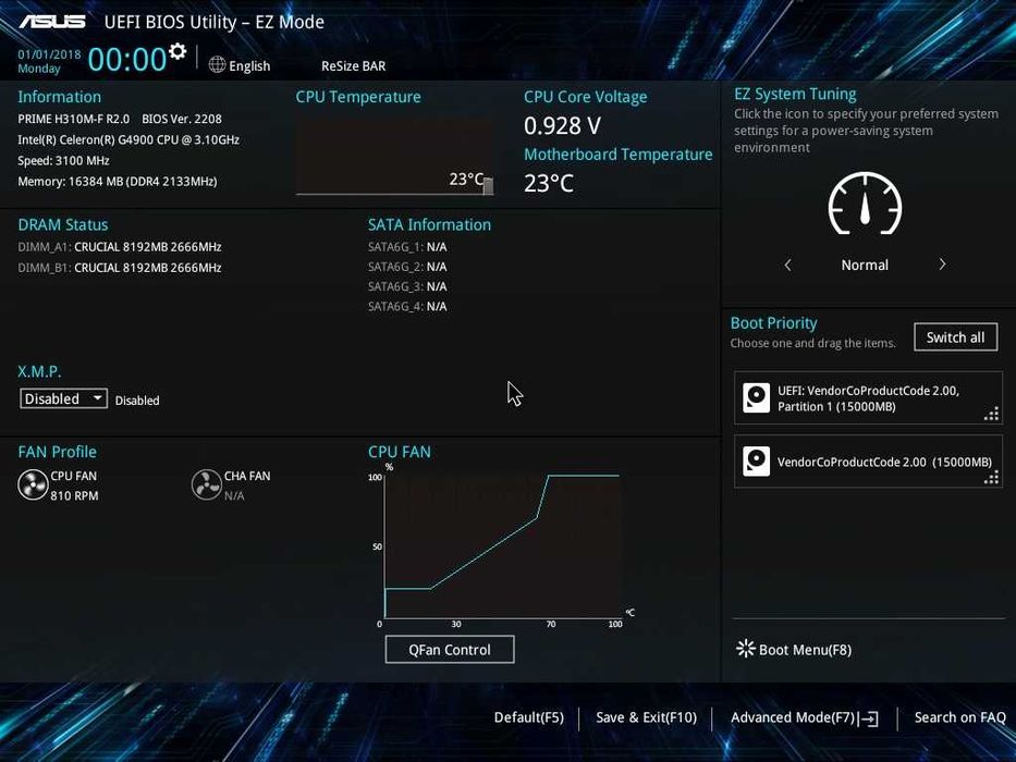 Дъно Дънна платка Asus Prime H310M-F R2.0 1151 DDR4