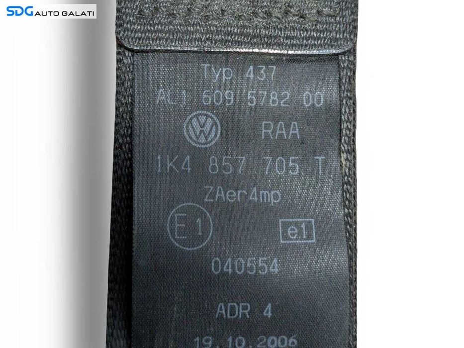 Centura Siguranta Stanga Fata Volkswagen Golf 5 2004 - 2008 Cod 1K4857705T AL1609578200 [L9045]