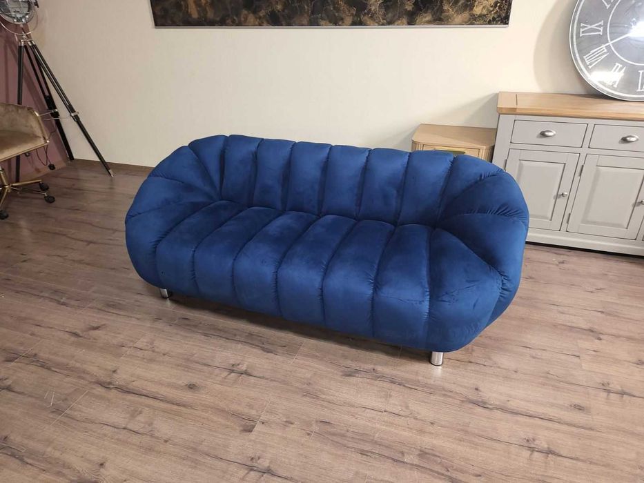 Син диван тройка от плат кадифе
