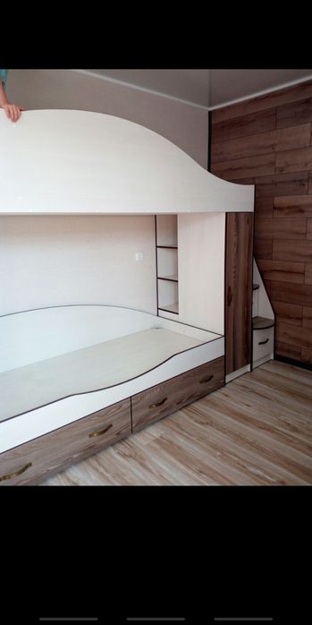 Кровать двухэтажная с ящиками