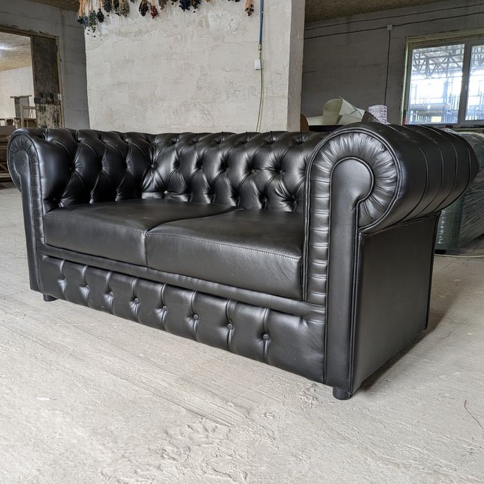 Диван Честер двухместный черный