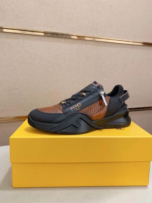 FF Casual Sneaker "Brown FF Black Mesh"