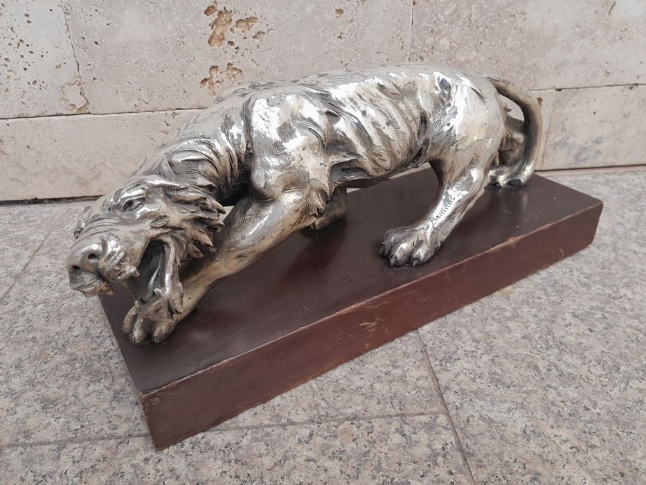 Statueta vintage din argint 800, lungime  37 cm