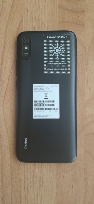 Смартфон Redmi A9 черен+ Стикер за защита от електромагнитно излъчване (EMF) + оригинална кутия с ключе за sim карта