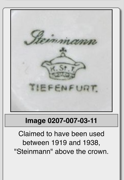 Винтидж порцеламов сервиз кафе Steinmann Germany 1919/1938 гд