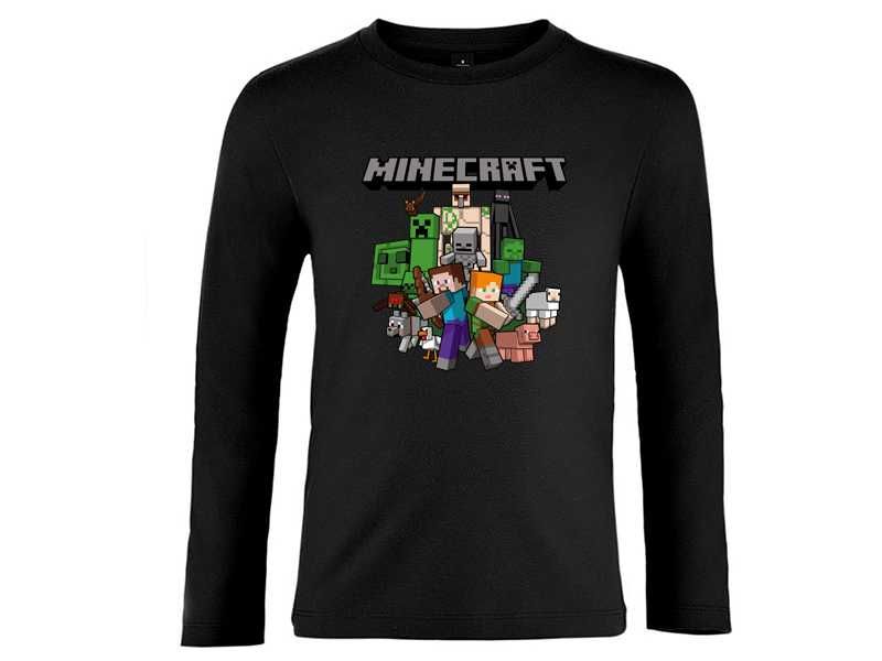 Тениски с дълъг ръкав Minecraft 3 модела
