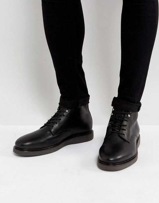 Ghete lace up 43 44 plain toe Steinkogler NOI piele naturala Vibram