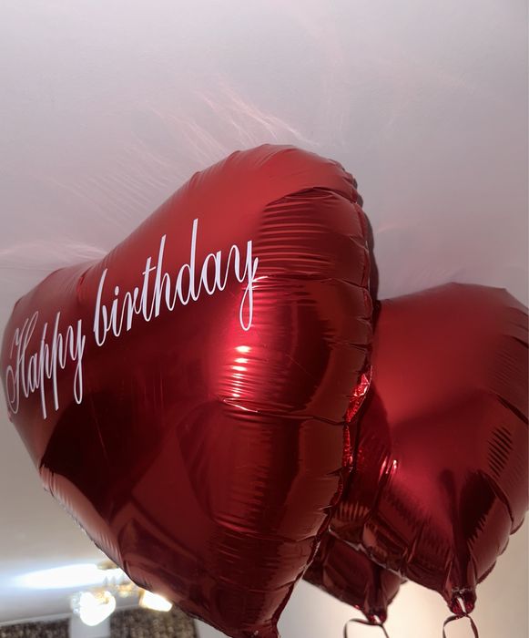 Гелевые шарики с надписом “Happy birthday”