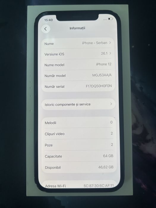 Iphone 12 | 64GB  | 75% Baterie |