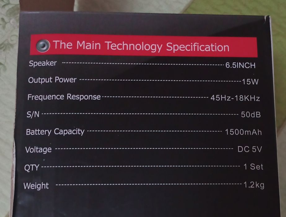 BT колонка мощная с функцией караоке