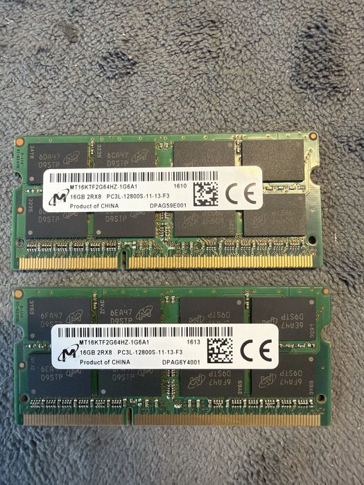 Memorie Laptop Sodimm 16g ddr3L 1600mhz Micron