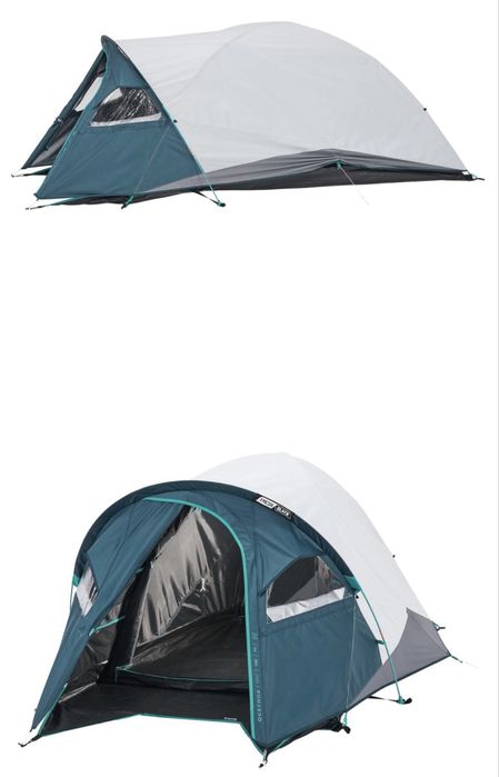 Vand Cort De Camping 2 Locuri, Quechua Mh100 Xl Fresh & Black