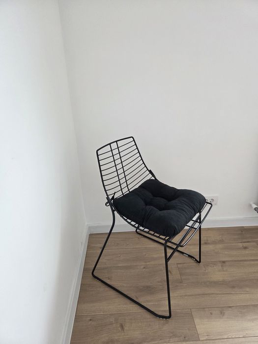 Set 2 scaune design METALMOBIL Net – metal negru, stil modern