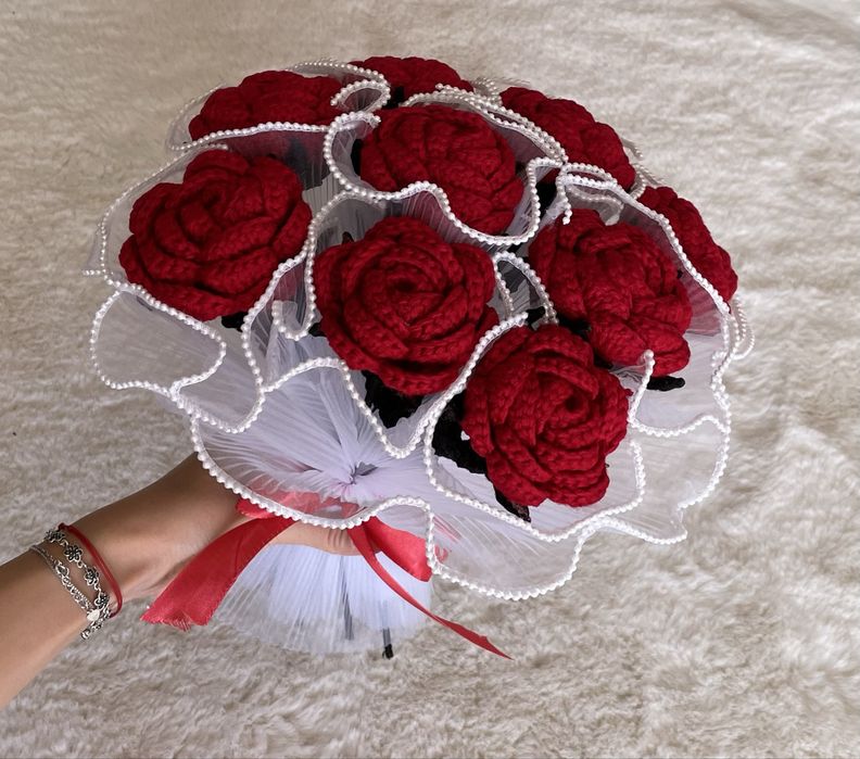 Buchete de flori croșetate