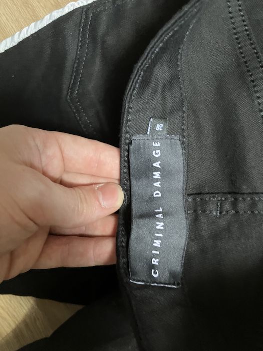 Pantaloni Criminal Damage Barbati white line moda fashion 2023