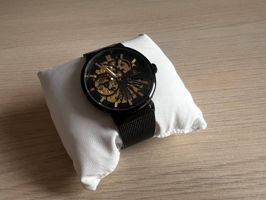 Ceas barbati cu mecanism la vedere, metalic, elegant