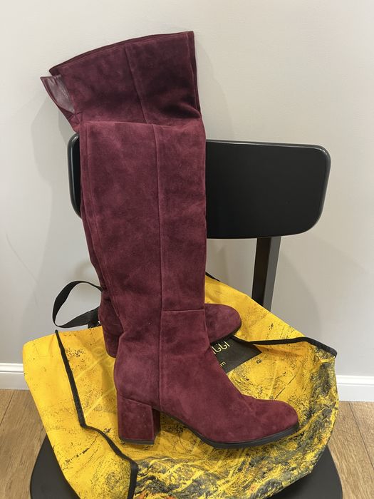 Ботфорты из натуральной замши