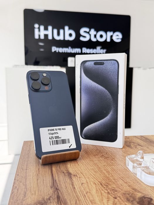 Айфон15ПроМакс•512 гб/92%көк(титан)