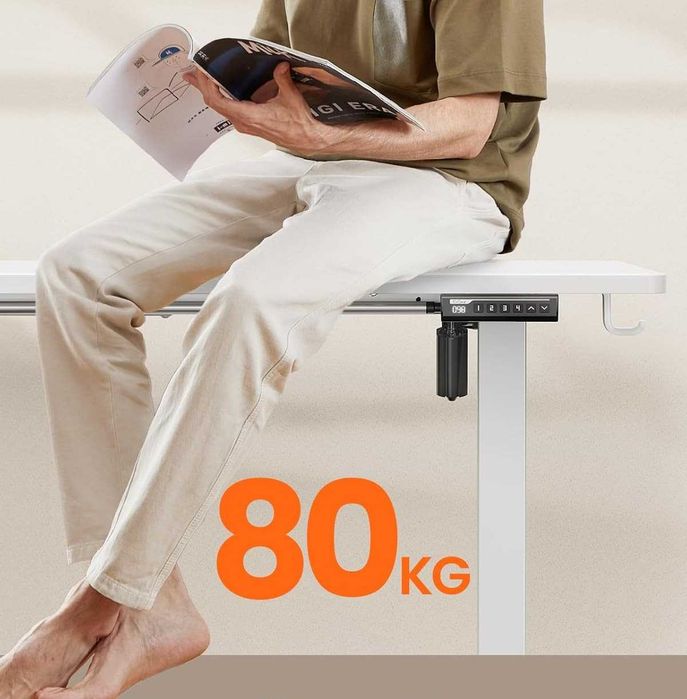 Birou reglabil pe inaltime electric 120 x 60 cm, cu  Garantie 9 luni