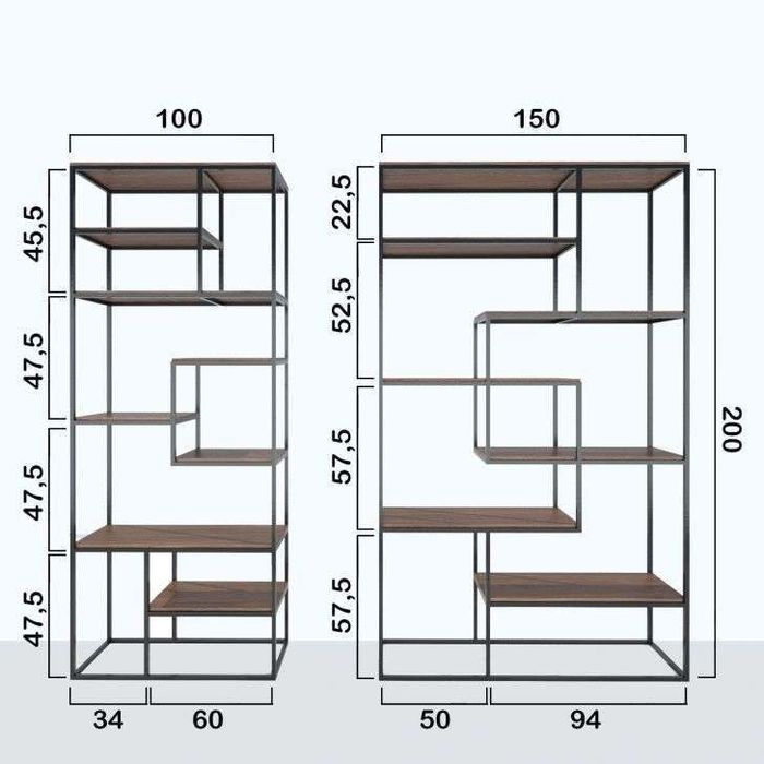 Loft Mebellar stol stilaj shikaft va javonlar