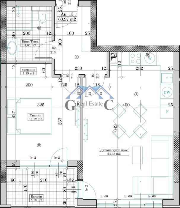 Продава се Двустаен апартамент в Варна, Възраждане 1 - 60 кв.м за 827 €/кв.м - Снимка #2
