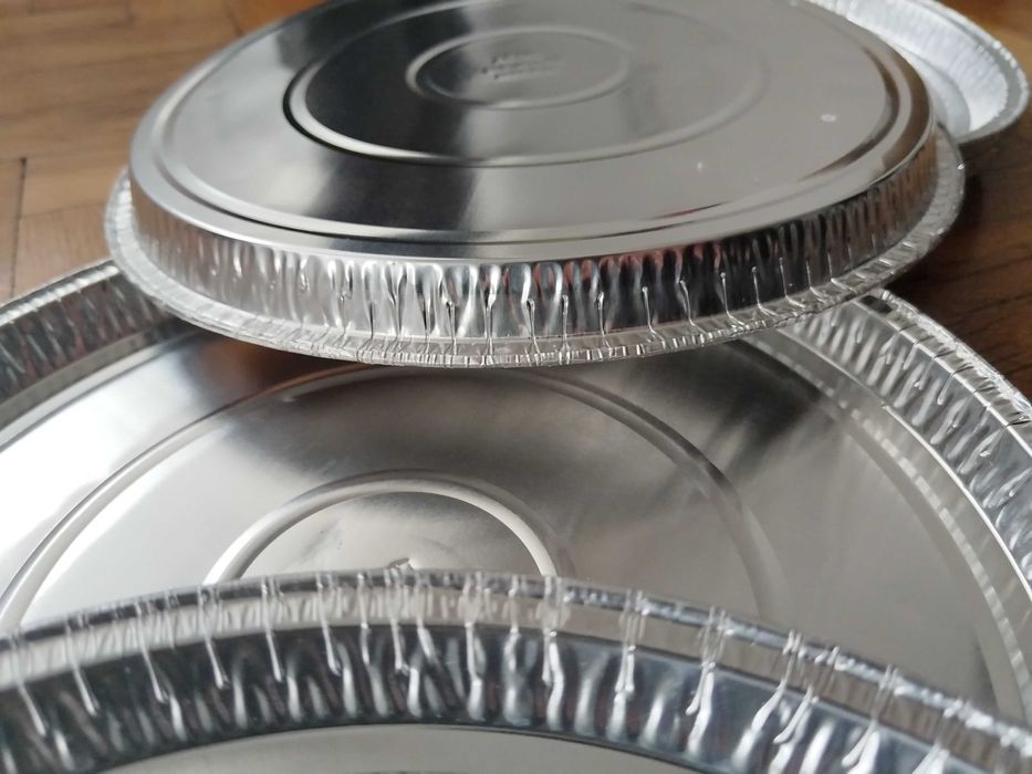 Еднократна алуминиева тава форма за пица, торта, блат 25 х 2 см