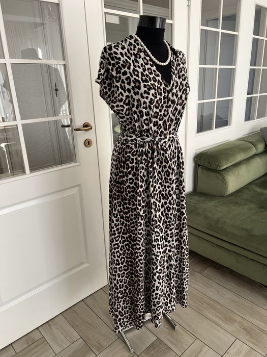 Rochie midi animal print, HM, marimea S