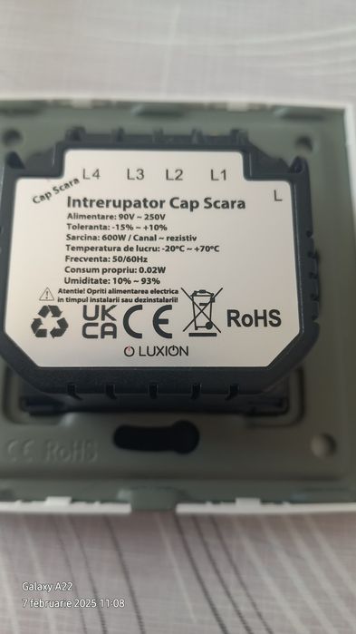 Întrerupător cap scara luxion nou